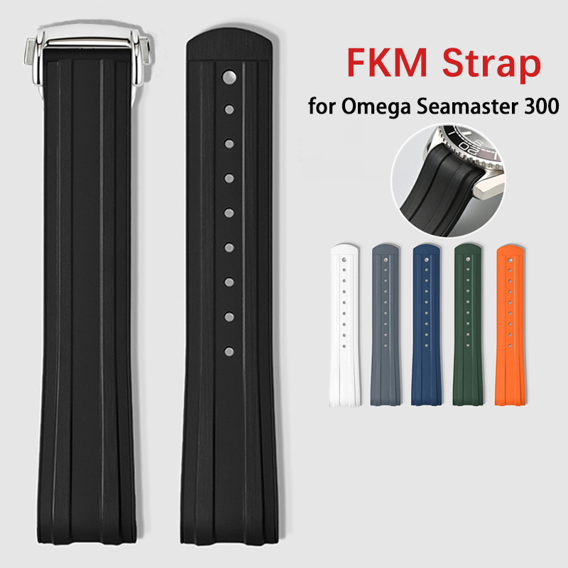 20mm Fluoro Rubber Watch Strap - Omega Watch Seamaster 评论和价格