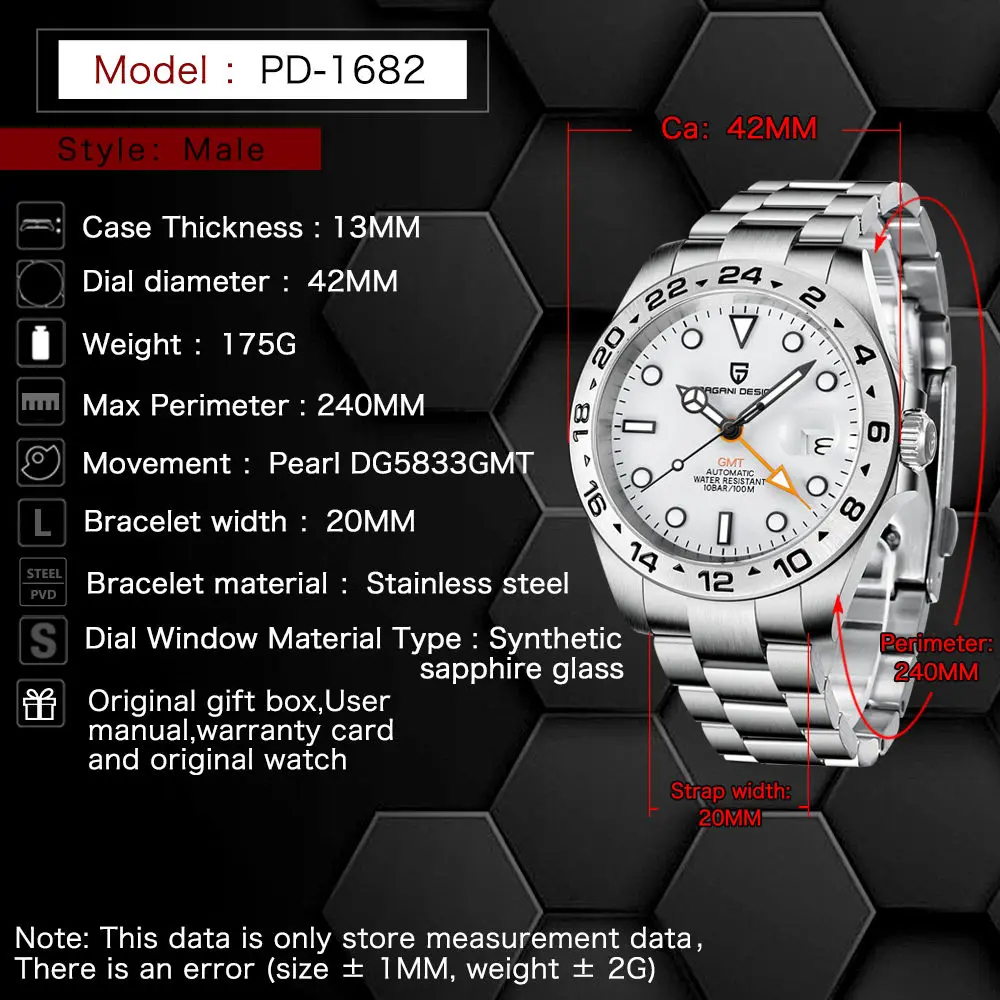2026 PAGANI Design New Men's A - Rolex Watch Submariner 评论和价格